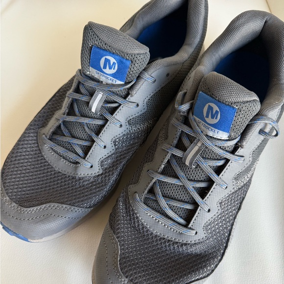 Merrell Gray and Blue Hiking/Trail Running shoe Men’s 10 - Picture 1 of 10